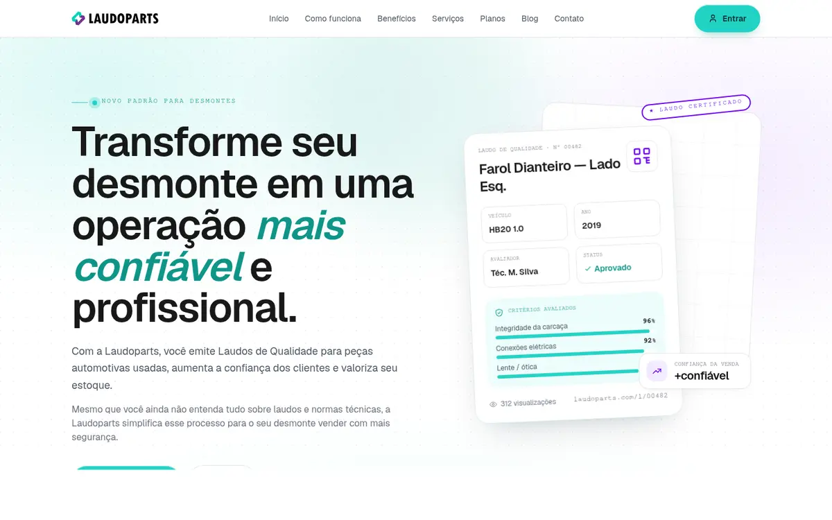 LaudoParts — site — screenshot